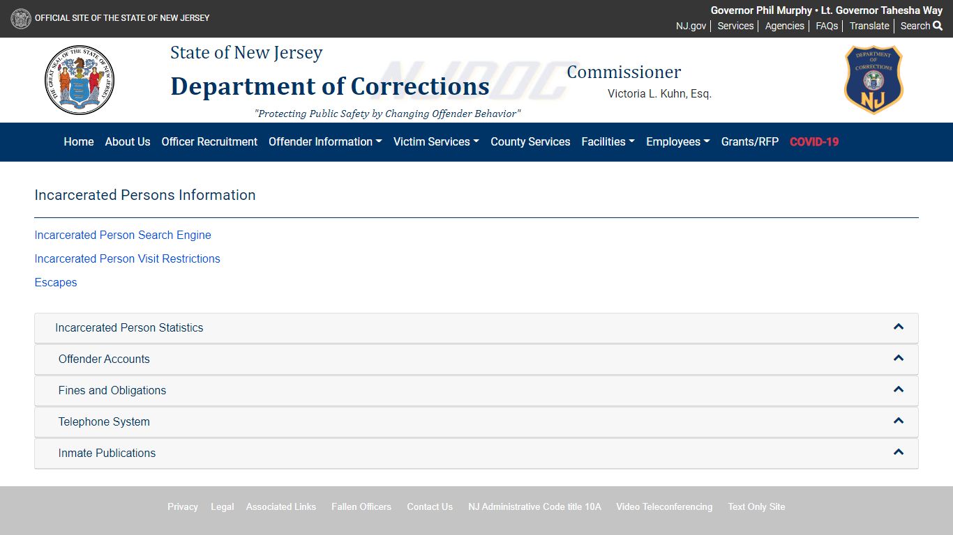 Department of Corrections - The Official Web Site for The State of New ...